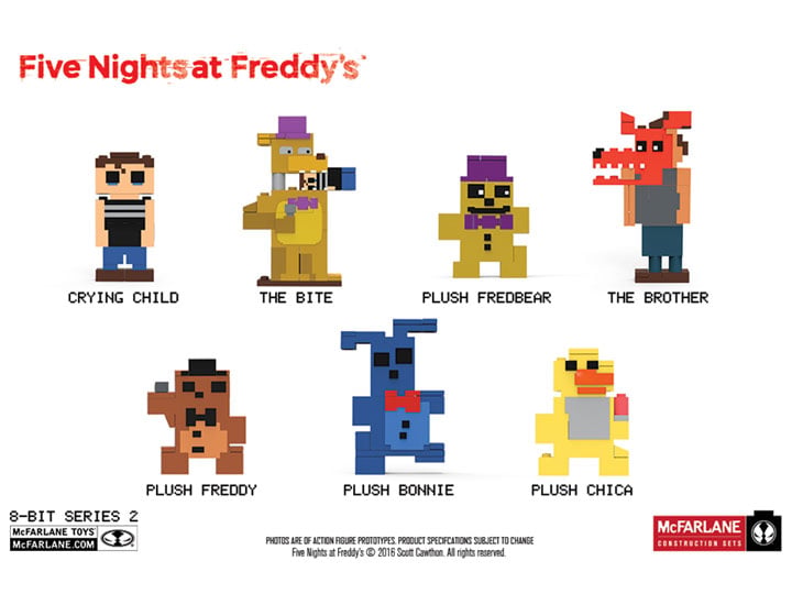 Five Nights At Freddy's 8-Bit Construction Figures Series 2 Random Figure Gallery Image 1