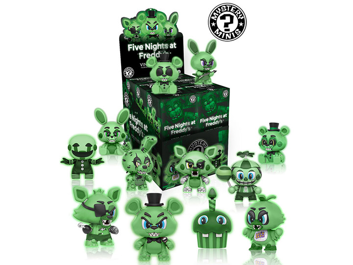Five Nights at Freddy's Mystery Minis Glow in the Dark Box of 12 Figures Gallery Image 1