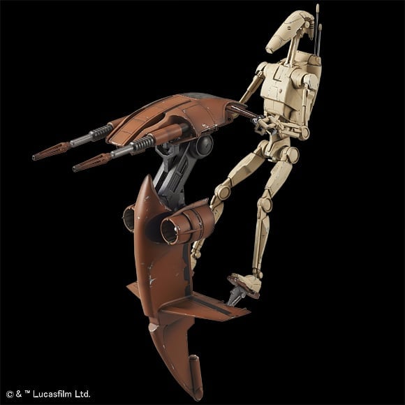 Star Wars Battle Droid & Stap 1/12 Scale Model Kit