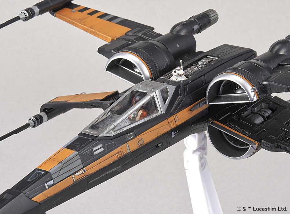 Star Wars Poe's X-Wing Fighter 1/72 Scale Model Kit Gallery Image 9