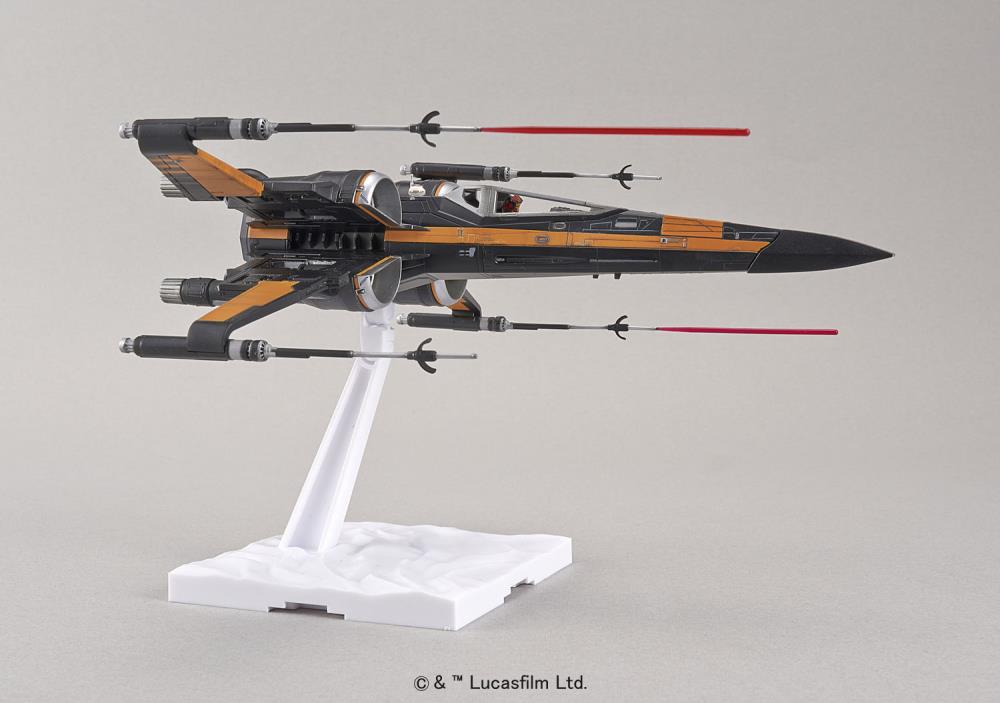 Star Wars Poe's X-Wing Fighter 1/72 Scale Model Kit Gallery Image 8