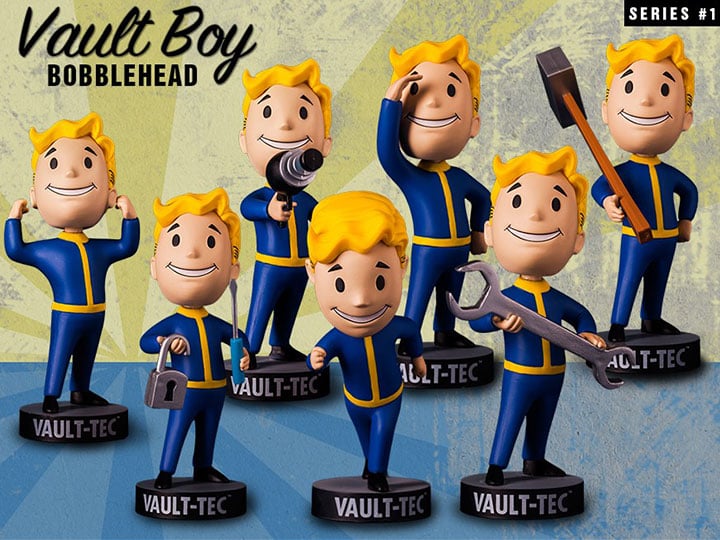 Fallout 4 Vault Boy 111 Bobblehead Series 1 Set of 7 Gallery Image 1