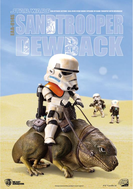 Star Wars: A New Hope Egg Attack Action EAA-014S Dewback With Imperial Sandtrooper Gallery Image 3