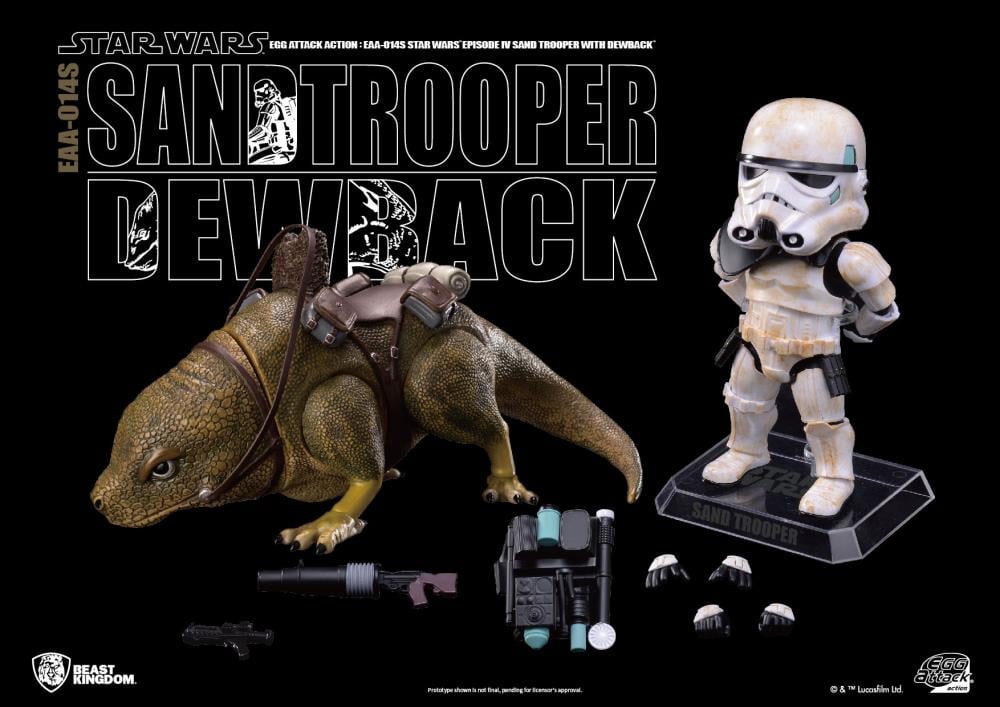 Star Wars: A New Hope Egg Attack Action EAA-014S Dewback With Imperial Sandtrooper Gallery Image 6