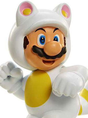 World of Nintendo 2.50" Limited Articulation Figure - White Tanooki Mario Gallery Image 2