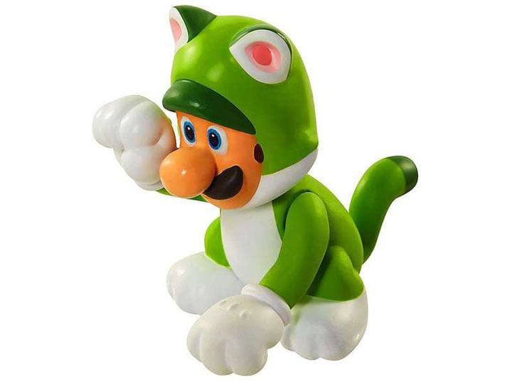 World of Nintendo 2.50" Limited Articulation Figure - Cat Luigi Gallery Image 1