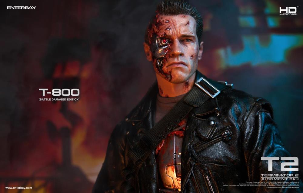 HD Masterpiece Terminator 2 - 1/4 Scale T-800 Figure Battle Damaged Edition Gallery Image 9