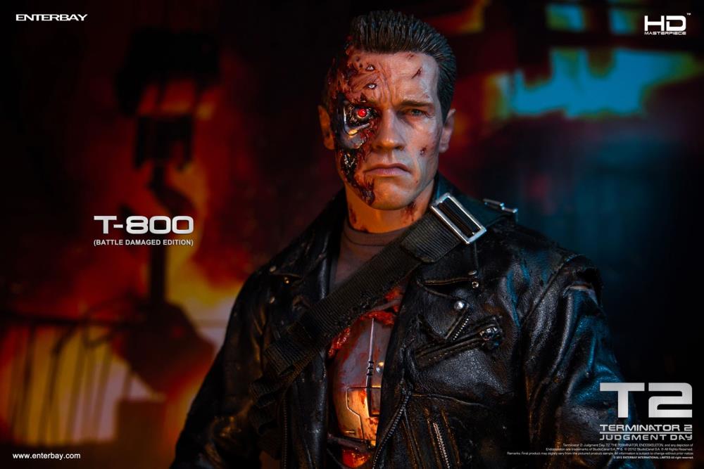 HD Masterpiece Terminator 2 - 1/4 Scale T-800 Figure Battle Damaged Edition Gallery Image 10