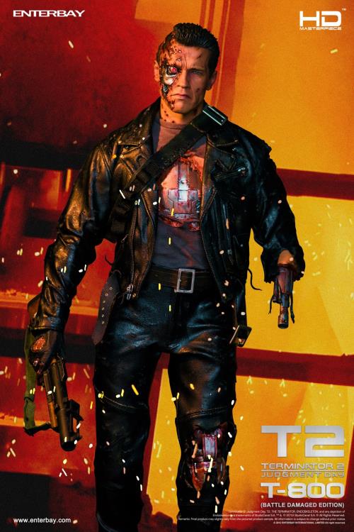 ENTERBAY T-800 フィギュア T2 HD Masterpiece Terminator 2 - 1/4 Scale T-800 Figure Battle