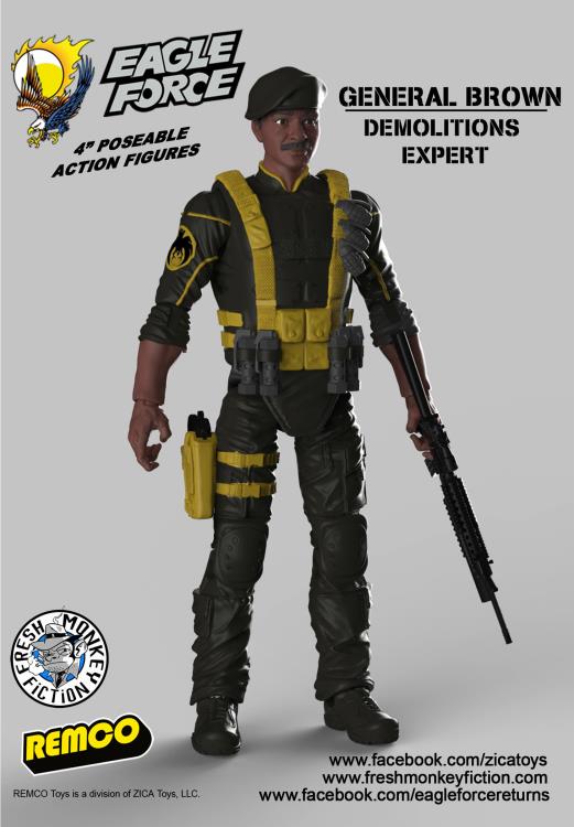 Eagle Force General Brown 4" Action Figure Gallery Image 3