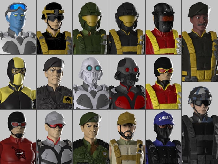 Eagle Force 4" Action Figure Series 01 Set of 17 Figures Gallery Image 1