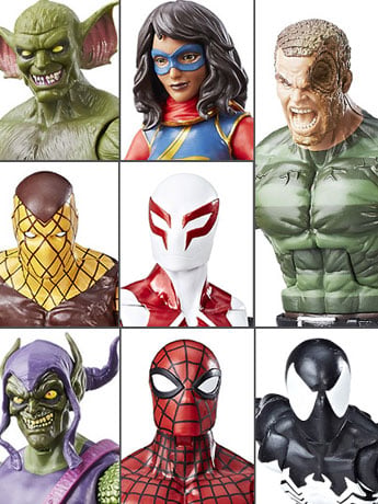 Spider-Man Marvel Legends Wave 5 Set of 7 Figures (Sandman BAF)