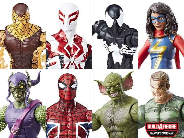 Spider-Man Marvel Legends Wave 5 Set of 7 Figures (Sandman BAF)