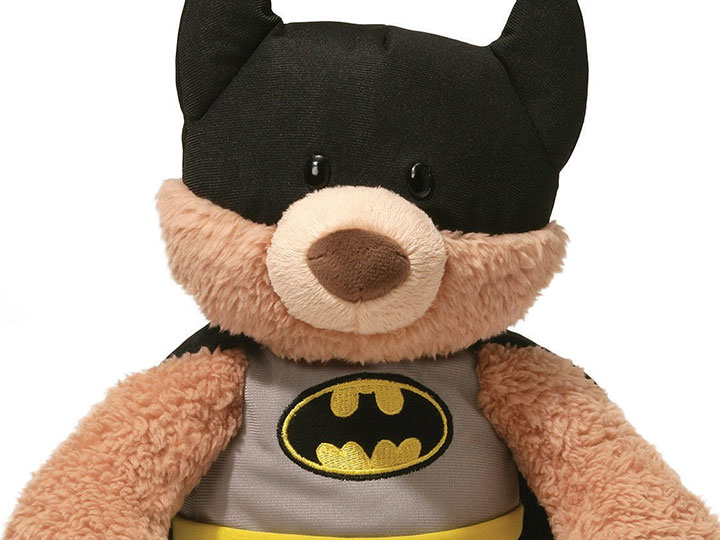 DC Comics Stuffed Animal 12" Plush - Batman Malone the Bear (Black Costume) Gallery Image 1
