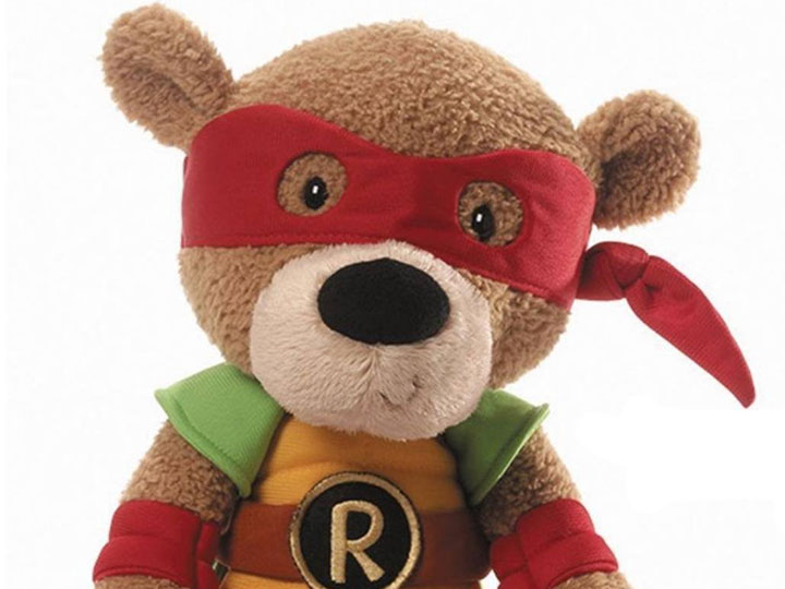 Teenage Mutant Ninja Turtles 13.5" Plush Teddy Bear - Raphael Gallery Image 1