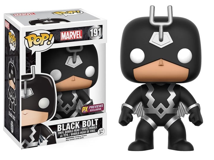 Pop! Marvel Black Bolt (Black/Silver) PX Previews Exclusive Gallery Image 1