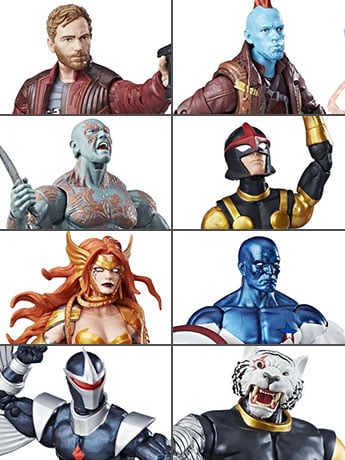 Guardians of the Galaxy Marvel Legends Vol. 2 Wave 1 Set of 7 Figures (Titus BAF) Gallery Image 2