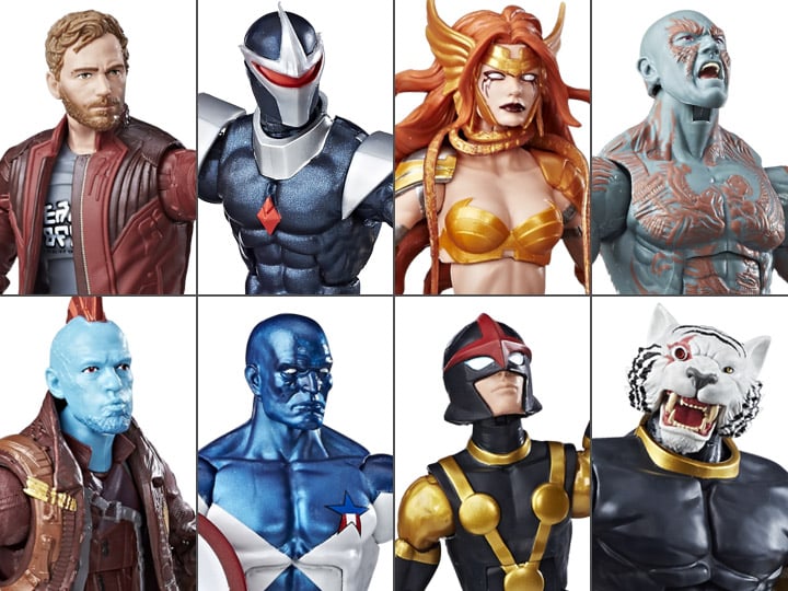 Guardians of the Galaxy Marvel Legends Vol. 2 Wave 1 Set of 7 Figures (Titus BAF) Gallery Image 1