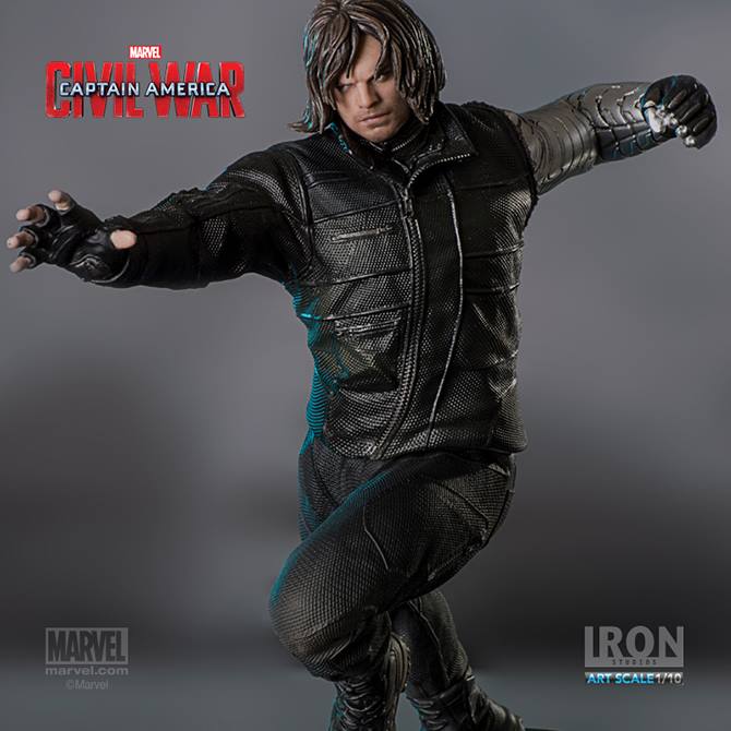 Captain America: Civil War Winter Soldier 1/10 Art Scale Statue Gallery Image 7