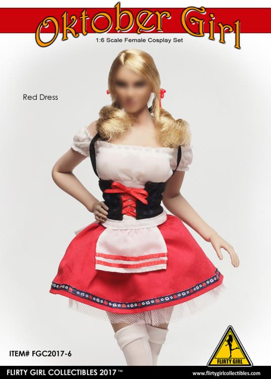 1/6 Scale Oktober Girl Dress Set - Red Gallery Image 5