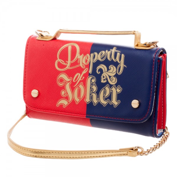 Suicide Squad Harley Quinn Inside Out Crossbody Wallet Clutch Gallery Image 3
