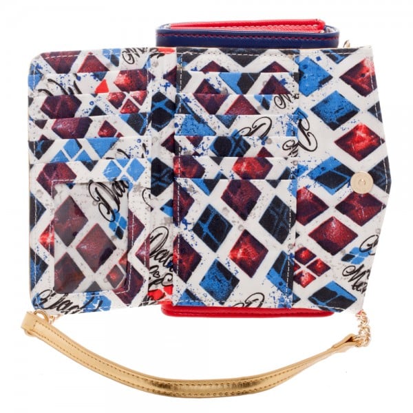 Suicide Squad Harley Quinn Inside Out Crossbody Wallet Clutch Gallery Image 6