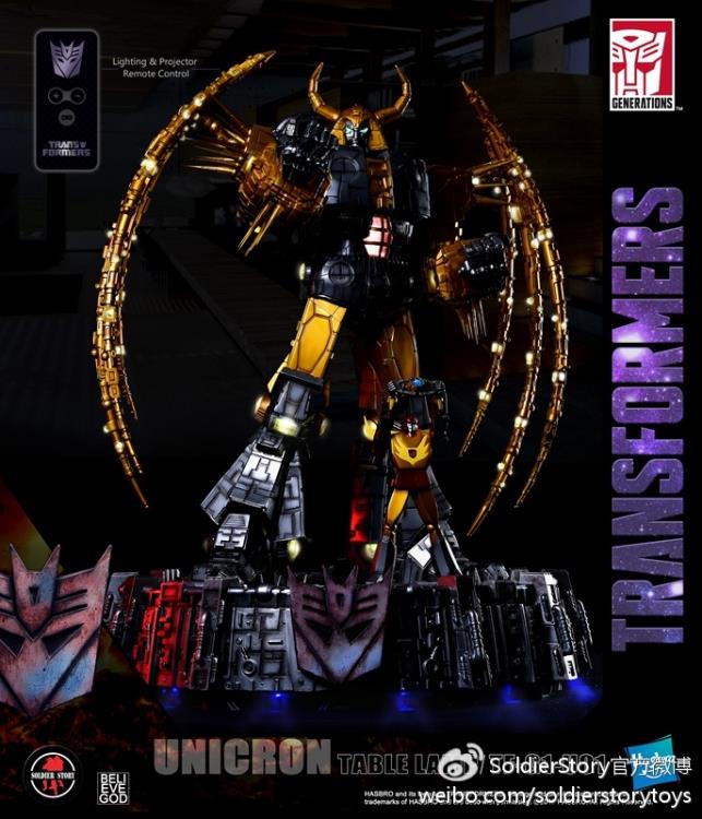 Transformers Generation 1 Unicron Table Lamp Statue With Hot Rod Gallery Image 3