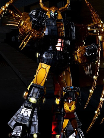 Transformers Generation 1 Unicron Table Lamp Statue With Hot Rod Gallery Image 2