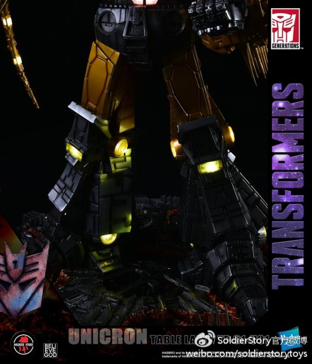 Transformers Generation 1 Unicron Table Lamp Statue With Hot Rod Gallery Image 14