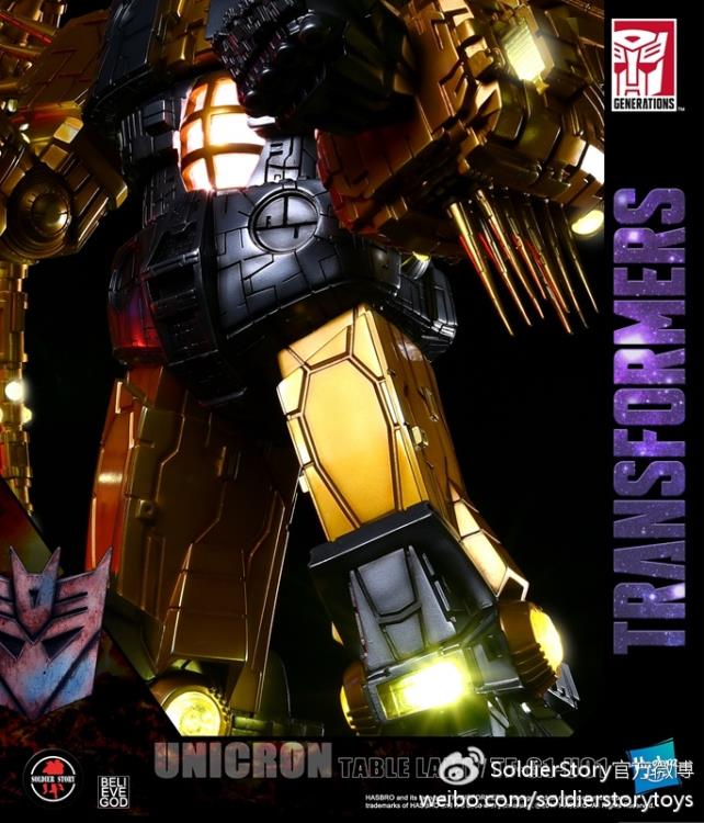 Transformers Generation 1 Unicron Table Lamp Statue With Hot Rod Gallery Image 15