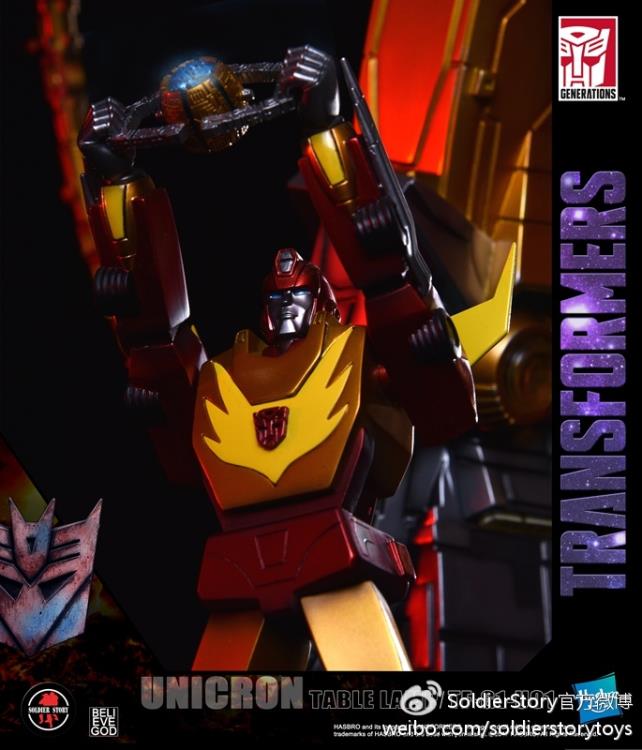 Transformers Generation 1 Unicron Table Lamp Statue With Hot Rod Gallery Image 20