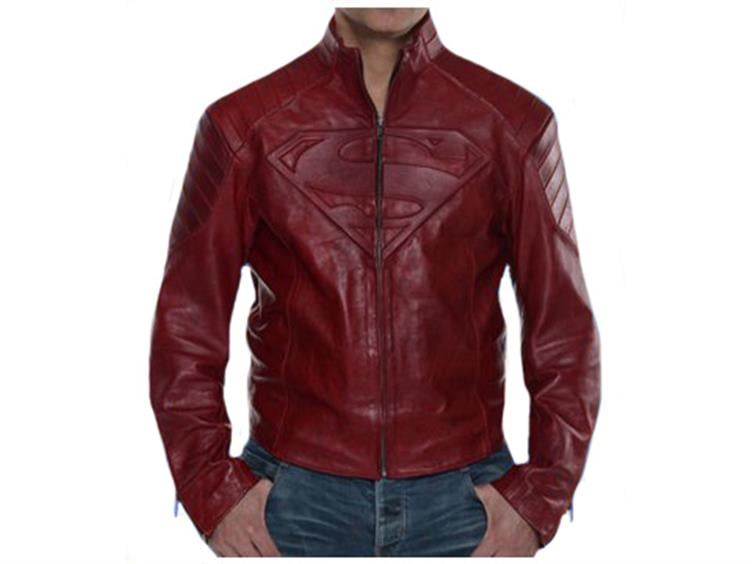 Men's Superman Leather Street Jacket Gallery Image 2