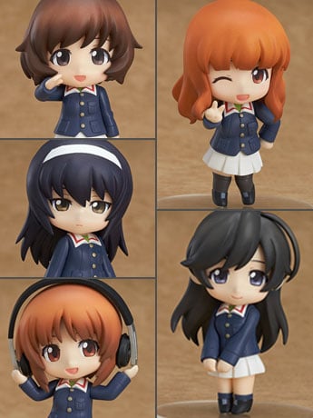 Girls Und Panzer Nendoroid Petite Ankou Team Box of 5 Figures Gallery Image 2