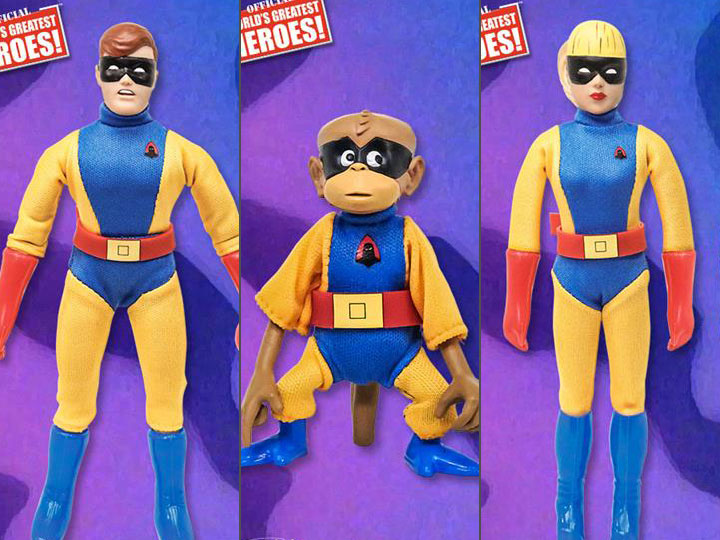 Space Ghost World's Greatest Heroes Jace, Jan & Blip Retro 8" Figures Set of 3 Gallery Image 1