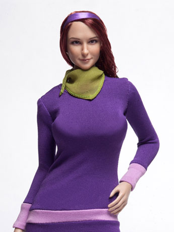1/6 Scale Mystery Girl Female Character Long Dress Set (Purple) Gallery Image 2