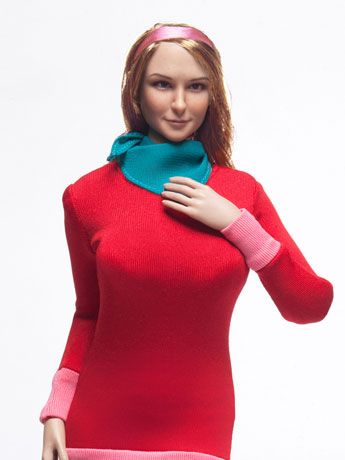 Mystery Girl Female Character Long Dress 1/6 Scale Set (Red) Gallery Image 2
