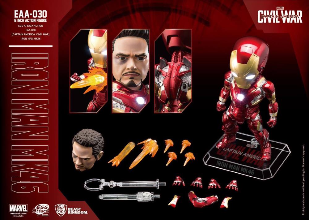Captain America: Civil War Egg Attack Action EAA-030 Iron Man Mark XLVI PX Previews Exclusive Gallery Image 6