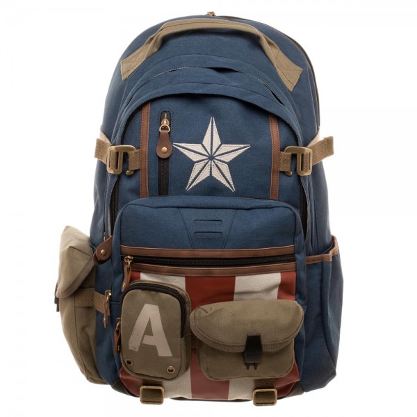 Marvel Captain America Built with Herringbone Backpack Gallery Image 5