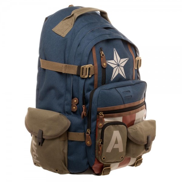 Marvel Captain America Built with Herringbone Backpack Gallery Image 4