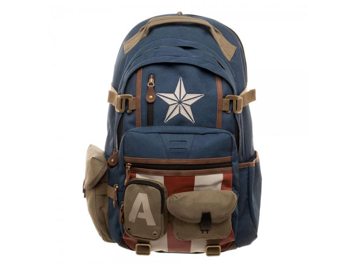 Marvel Captain America Built with Herringbone Backpack Gallery Image 1