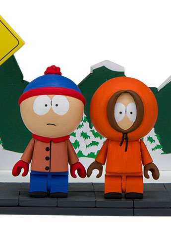 South Park Small Construction Set - Stan & Kenny With The Bus Stop Gallery Image 2