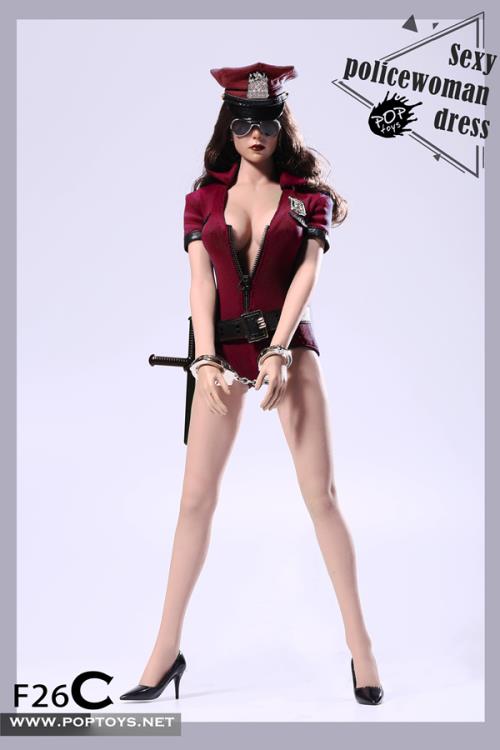 1/6 Scale Cosplay Police Woman Set - Red Gallery Image 5