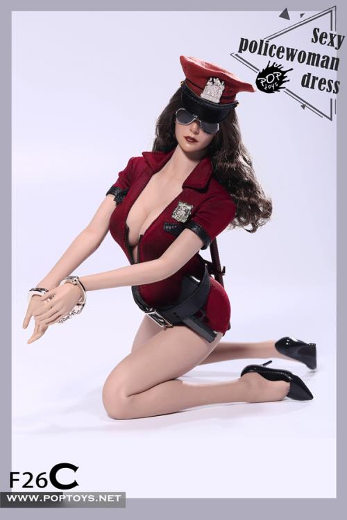 1/6 Scale Cosplay Police Woman Set - Red Gallery Image 3