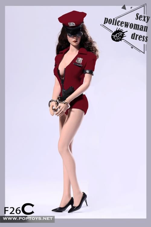 1/6 Scale Cosplay Police Woman Set - Red Gallery Image 4
