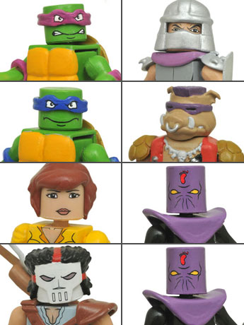 Teenage Mutant Ninja Turtles Minimates Series 1 Classic Set of 4 Two-Packs Gallery Image 2