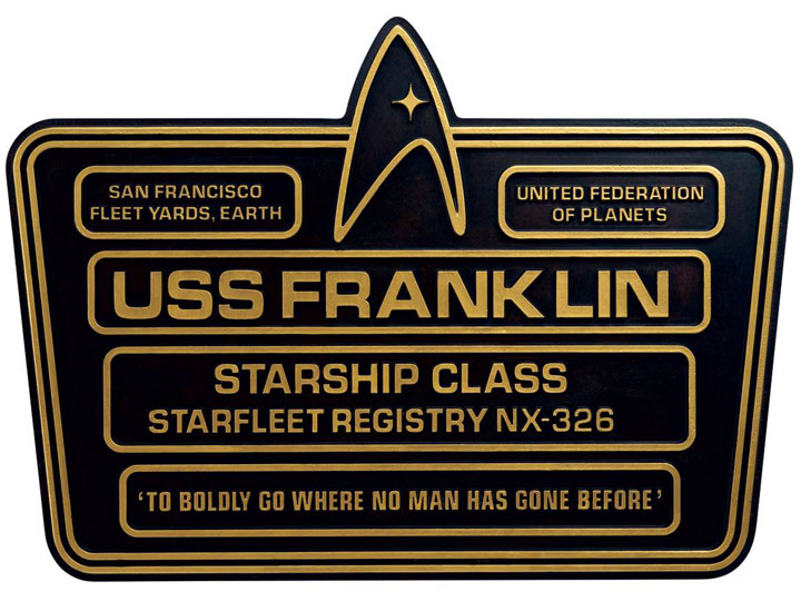 Star Trek Dedication Plaque #5 - USS Franklin NX-326 Gallery Image 1