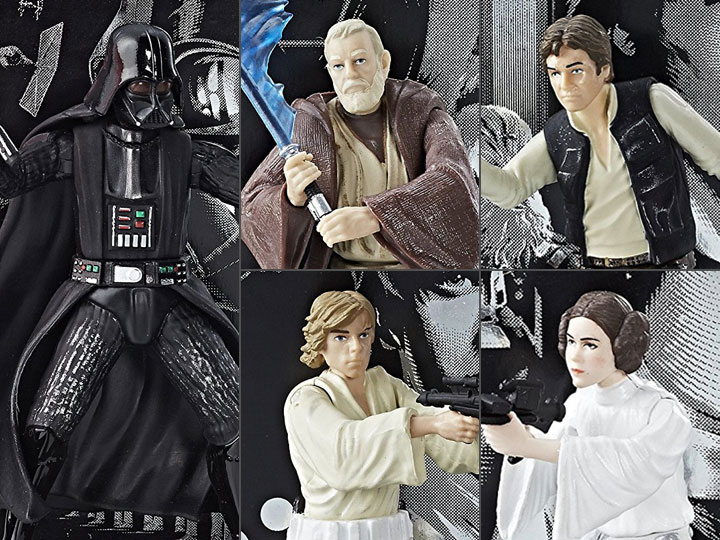 Star Wars 40th Anniversary The Black Series 3.75" Die-Cast Figure Wave 1 Set of 5 Gallery Image 1