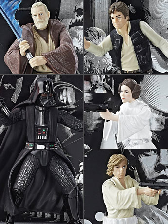 Star Wars 40th Anniversary The Black Series 3.75" Die-Cast Figure Wave 1 Set of 5 Gallery Image 2