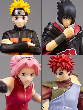 Naruto Shippuden Standing Character 1/12 Scale Figures Set of 4 Gallery Image 2
