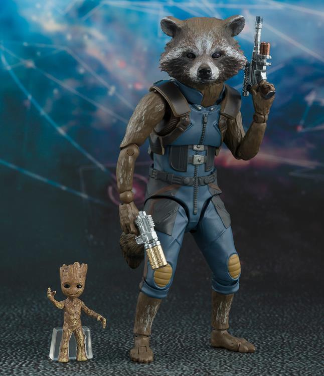 Guardians of the Galaxy Vol. 2 S.H.Figuarts Rocket & Baby Groot Exclusive Gallery Image 10